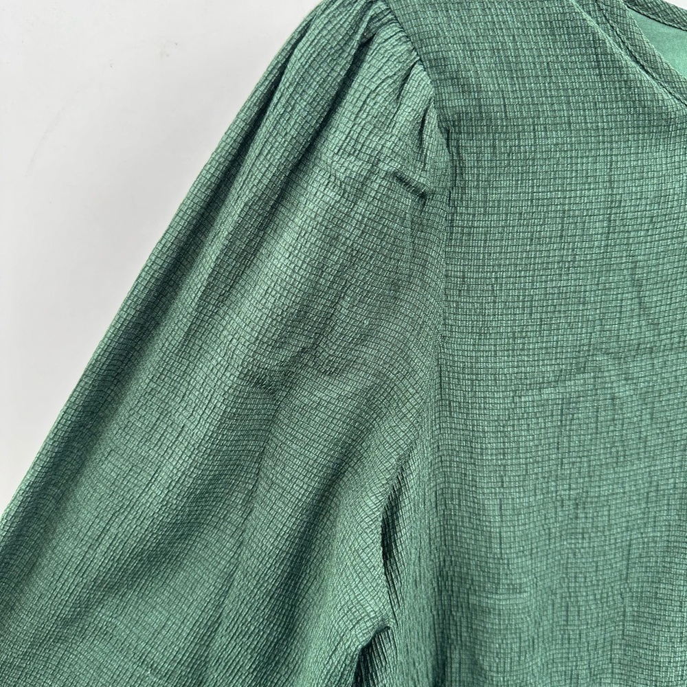 LULUS M long Babydoll Adorable days tiered green cottagecore boho mini dress - Picture 5 of 12